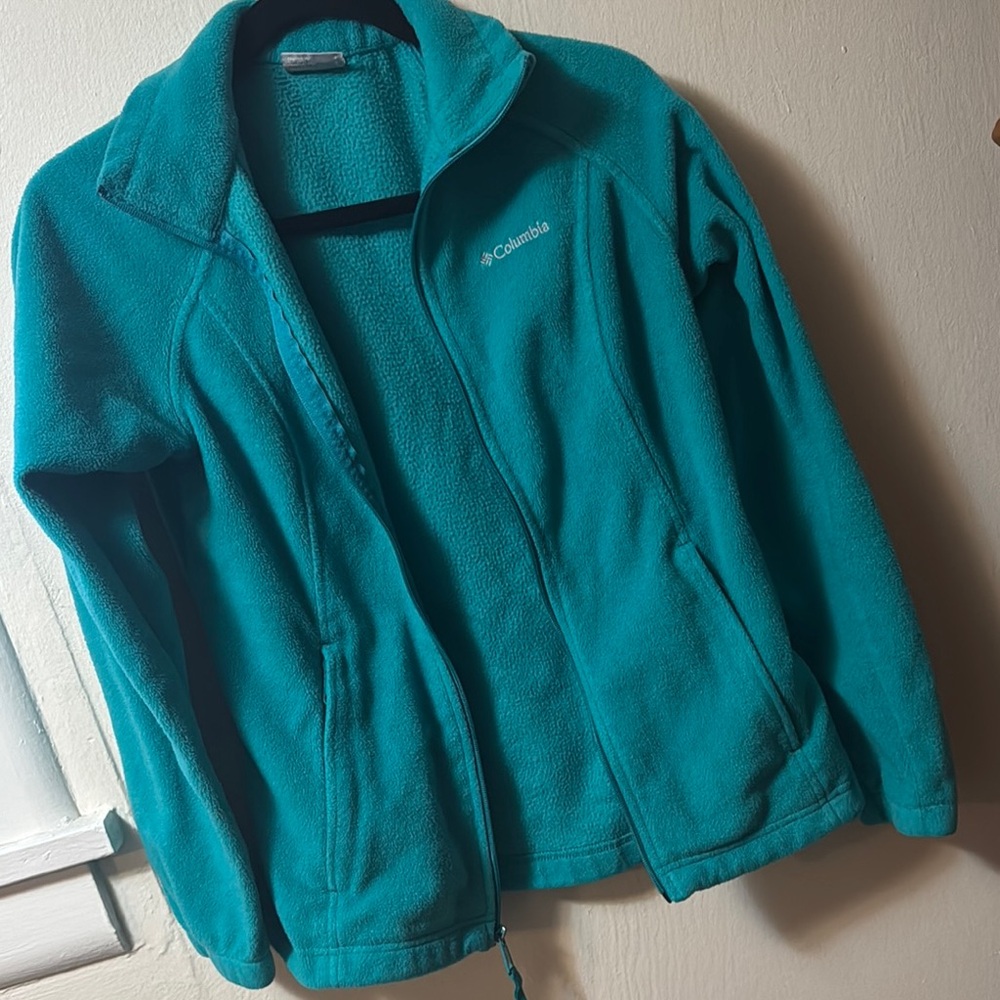Rarely Worn. Columbia Teal Fleece Jacket